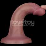 Реалистичный вибратор с жёсткой основой и мягким покрытием "Dual Density Power Cock", Lovetoy
