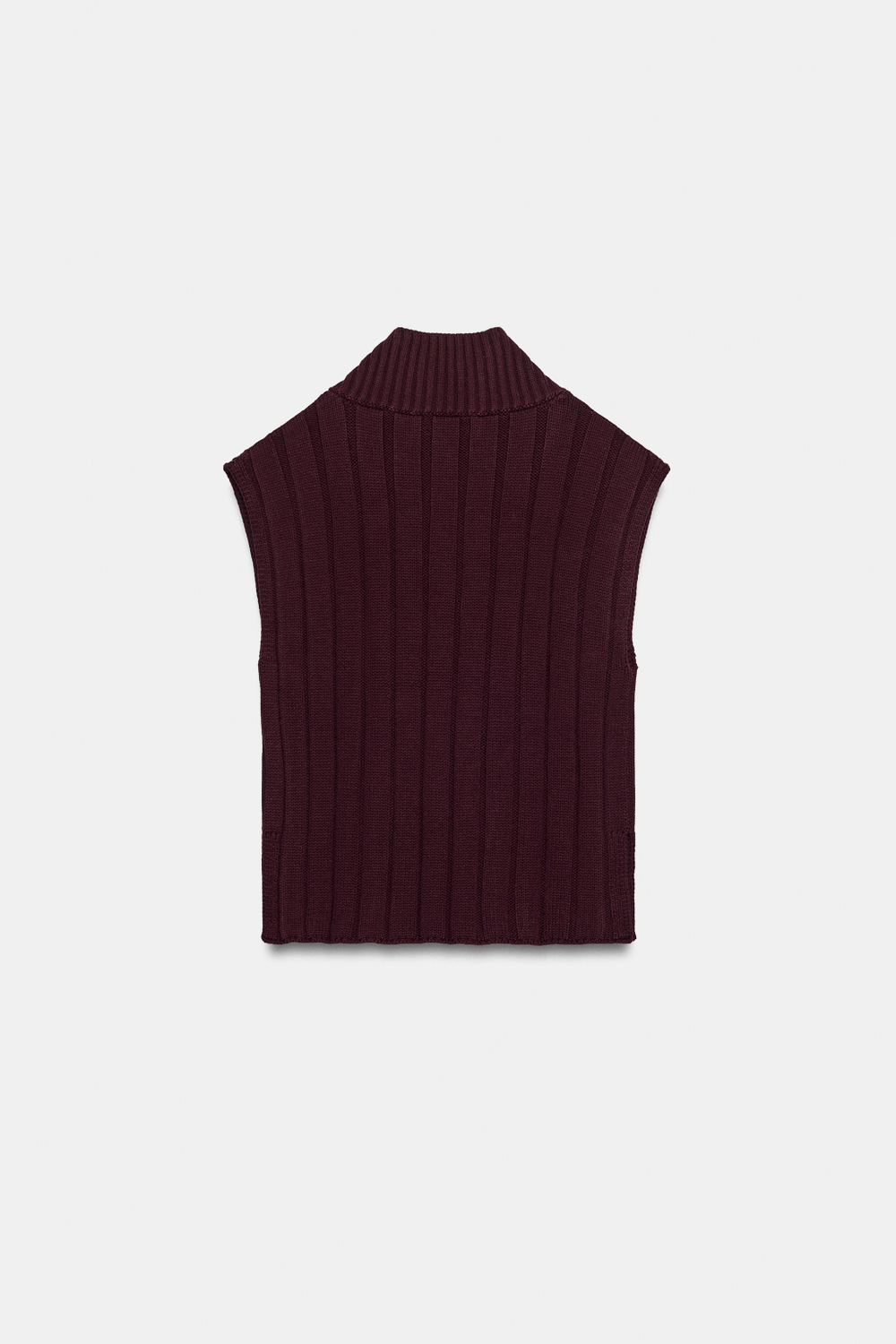 ТРИКОТАЖНЫЙ ЖИЛЕТ В РУБЧИК — ZARA