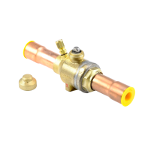 Вентиль шаровый 1 1/8" HONGSEN QFT 28V с сервисным штуцером