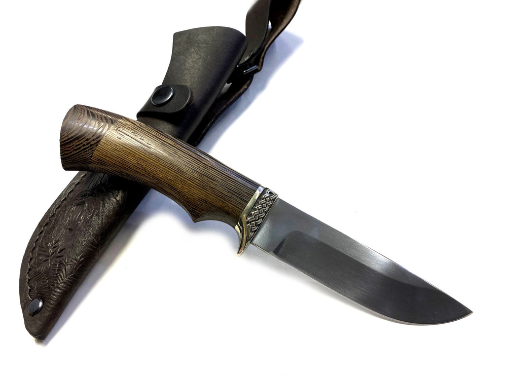 Нож Егерь, кованая 95х18, венге, литье мельхиор