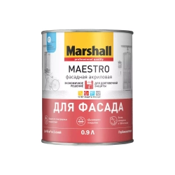 Краска фасадная акриловая Marshall Maestro глубокоматовая база ВС