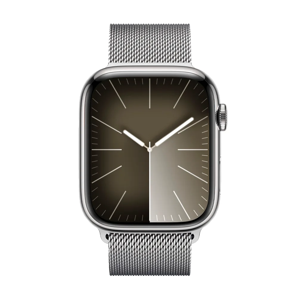 Умные часы Apple Watch Series 9 GPS + Cellular, 45mm, Stainless Steel Case with Silver Milanese Loop (Серебристый)
