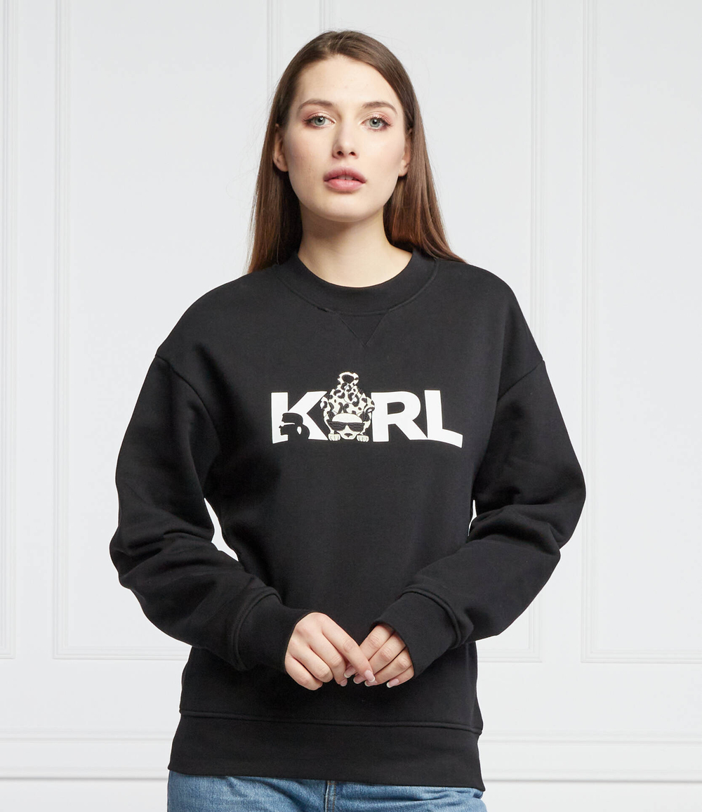 тощие иконик animal sweat Karl Lagerfeld - черный(220W1882)