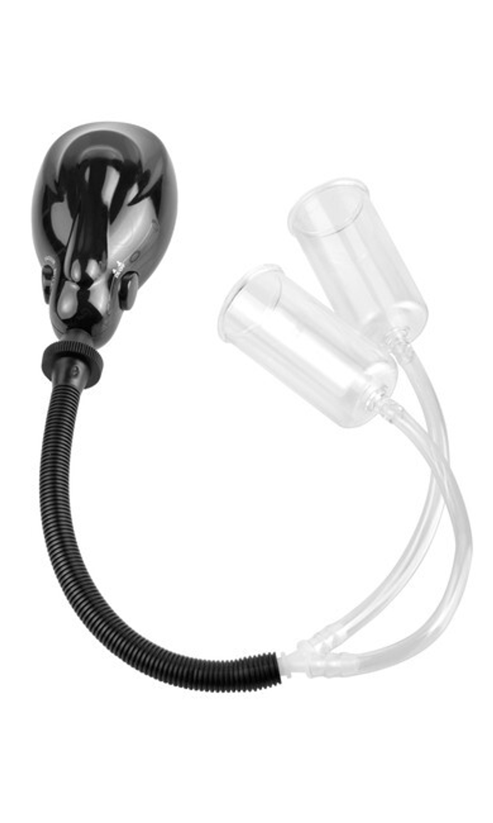 Вакуумная авто-помпа для сосков Auto-VAC Nipple Pumps (Цвет: черный с прозрачным)