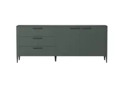 Тумба Type oak 3 ящика 2 двери L (темно-серый)