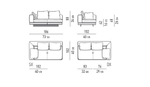 Connery sofa by Minotti Set 4 module 1
