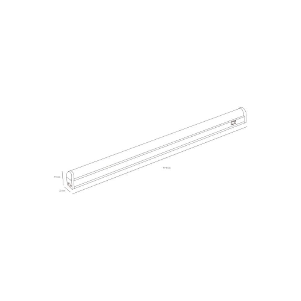Линейный светодиодный светильник ЭРА LLED-02-12W-4000-MS-W 12Вт 4000K L874мм с датчиком движения | Бытовые светодиодные линейные светильники