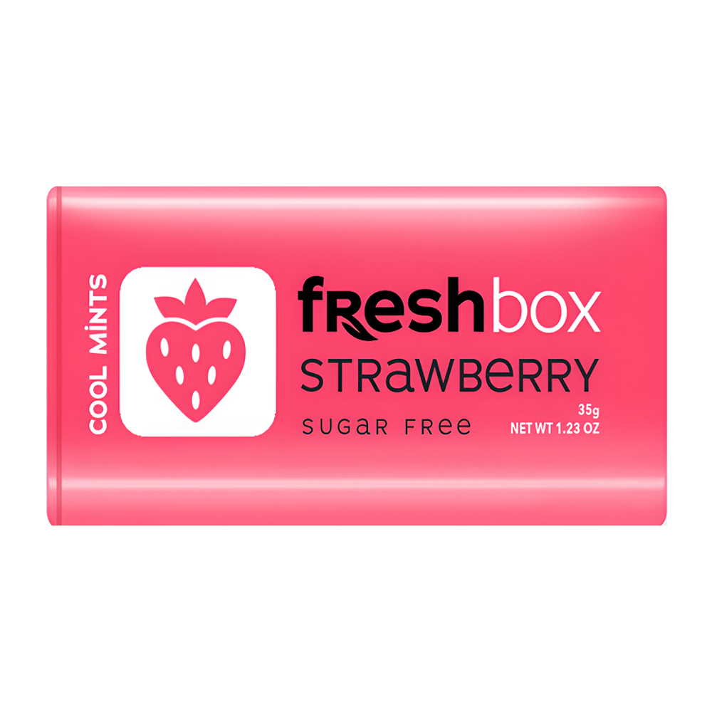 Драже конфеты освежающие без сахара "FreshBox" клубника 35гр