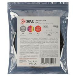 Светодиодная лента ЭРА LS5050-14,4-60-12-RGB-IP20-1 year-5m многоцветная 1 год | Светодиодные ленты 12В 1 год