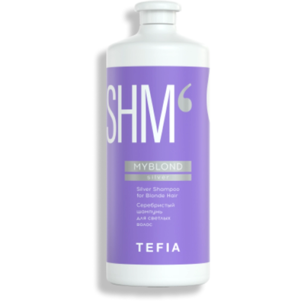 Серебристый шампунь для светлых волос Myblond Tefia Silver Shampoo for Blonde Hair, 1000 мл