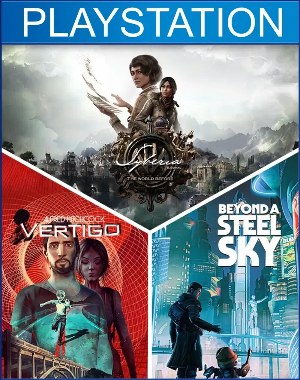 Thrilling bundle (Syberia - The World Before, Beyond a Steel Sky, Vertigo) PS4 | PS5