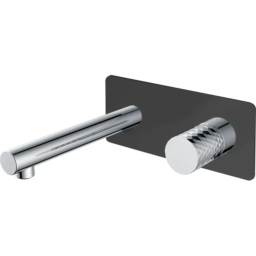 Смеситель для раковины Boheme Stick 125-BCR.2 С ВНУТРЕННЕЙ ЧАСТЬЮ, black, touch chrome