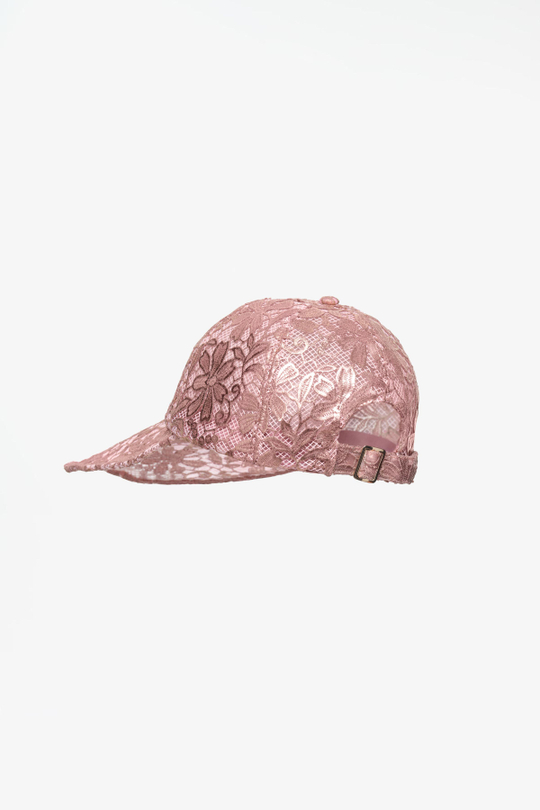 ZARA X JOHN GALLIANO КРУЖЕВНАЯ КЕПКА С ЦВЕТОЧНЫМ ПРИНТОМ LIMITED EDITION, РОЗОВЫЙ