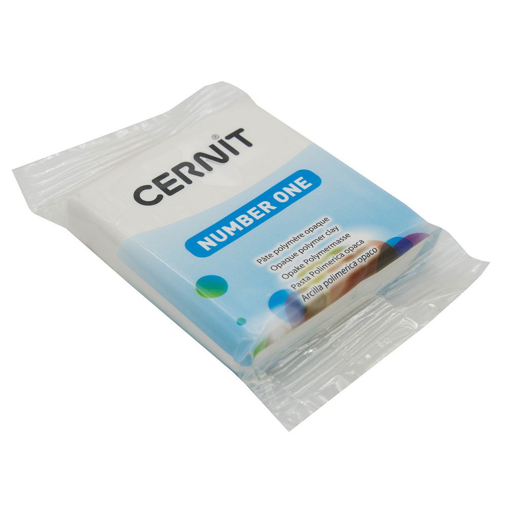 Полимерная глина Cernit №1 запекаемая, классическая 56-62 гр, 027 белый непрозрачный
