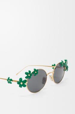 Loewe Солнцезащитные очки Daisy Field, изумрудный/зеленый