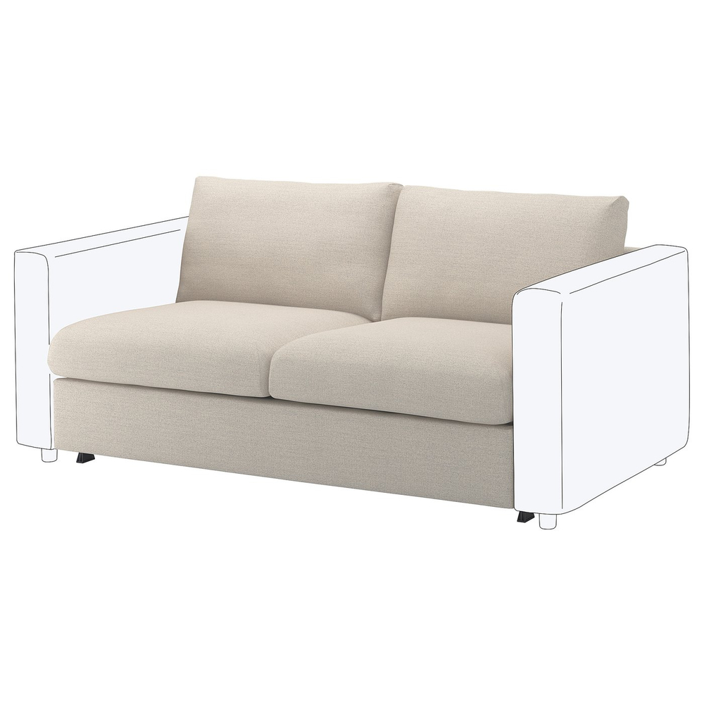 IKEA VIMLE  (ИКЕА ВИМЛЕ)  -  Чехол для 2-местной секции дивана-кровати - Гуннаред бежевый
