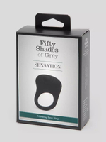 Черное эрекционное виброкольцо Sensation Rechargeable Vibrating Love Ring (Цвет: черный)