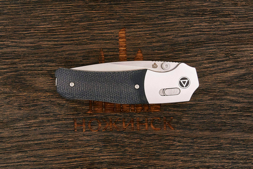 Нож складной QSP QS157-A1 Vault, клинок 83мм, сталь Sandvik 14C28N, рукоять микарта/алюминий-WB