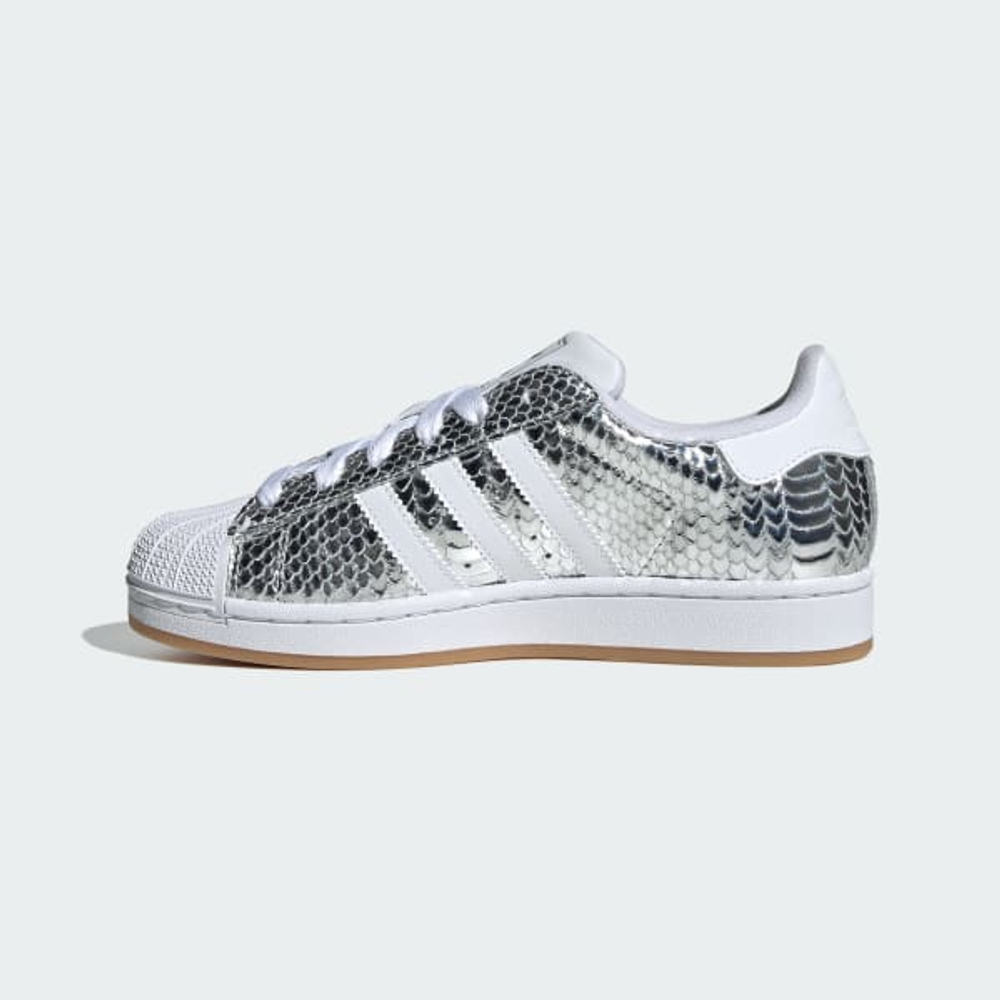 ADIDAS Кроссовки Superstar II с змеиным принтом, серебристый