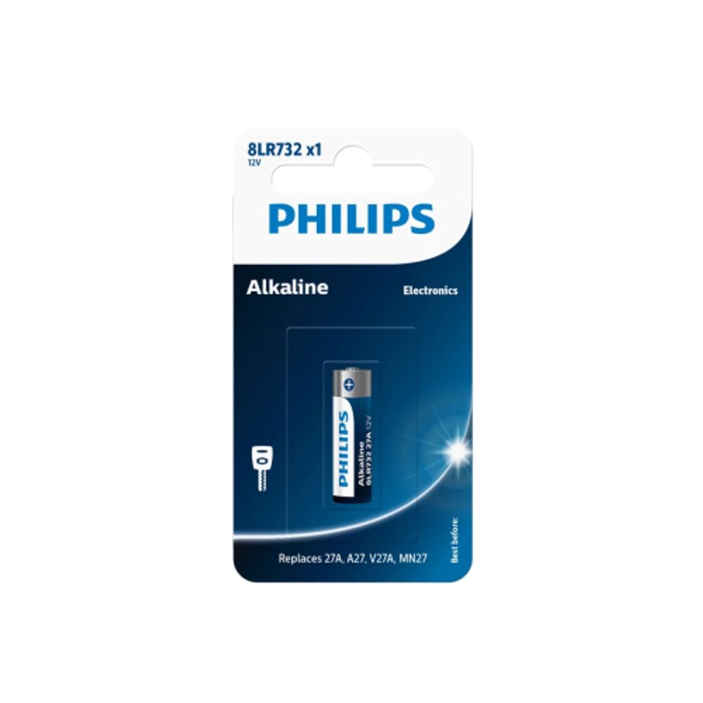 Батарейки Philips 8LR732 алкалиновые 12v 1 шт MN27-1BL (1/20/200/22400) | Батарейки Щелочные (Алкалиновые)