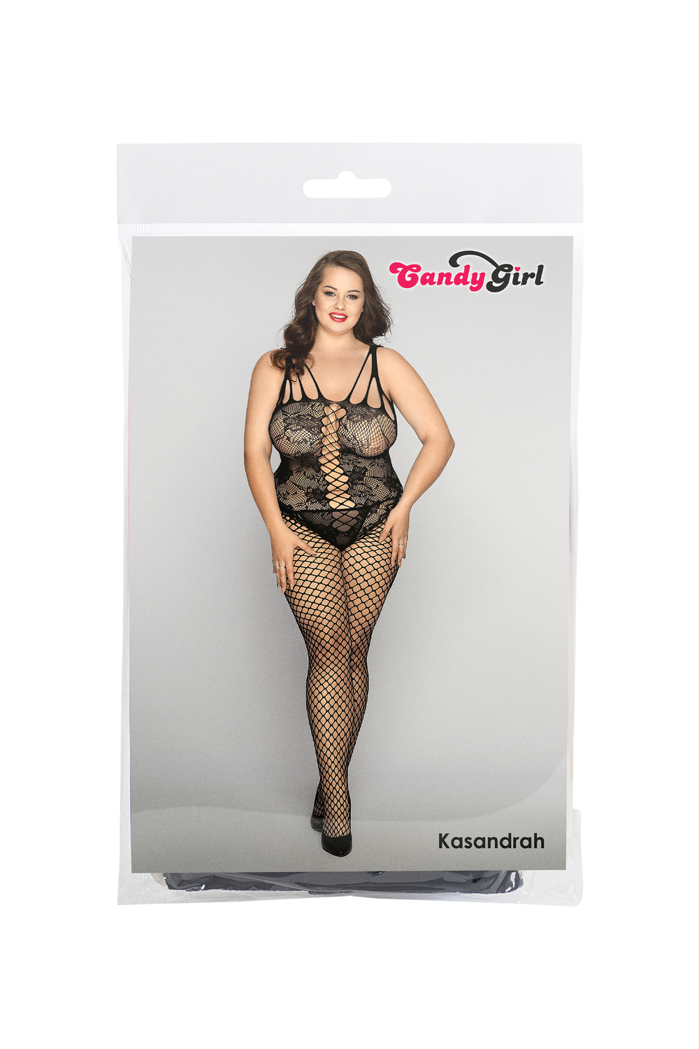Костюм-сетка и стринги Candy Girl Kasandrah черные 2XL