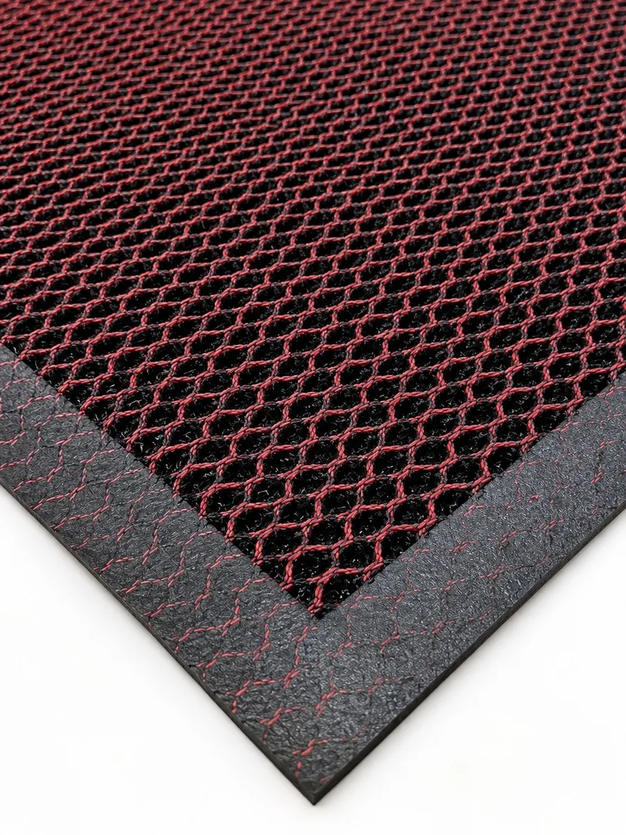 ZALEL Коврик Кольчуга KD103 45х75см. black+red — фото 4