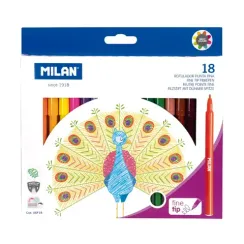 Flomaster \ фломастер Box 18 fine tip fibrepens