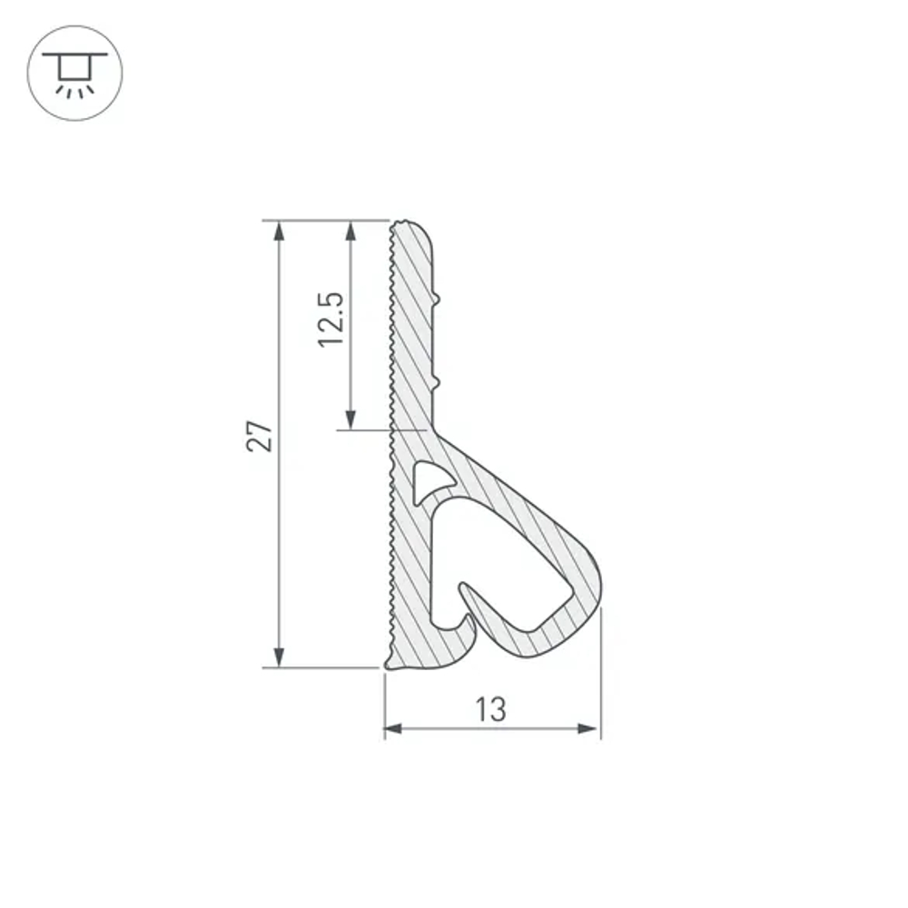 Профиль STRETCH-WALL-TEXTILE-2600 (Arlight, Пластик) 039518