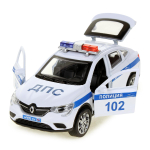Модель инерционная металл. "Renault Arkana Полиция" 12см. свет-звук, двери, багаж, коробка ARKANA-12