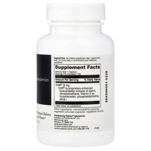 DaVinci Laboratories, Dimpro®, 120 капсул (75 мг в 1 капсуле)