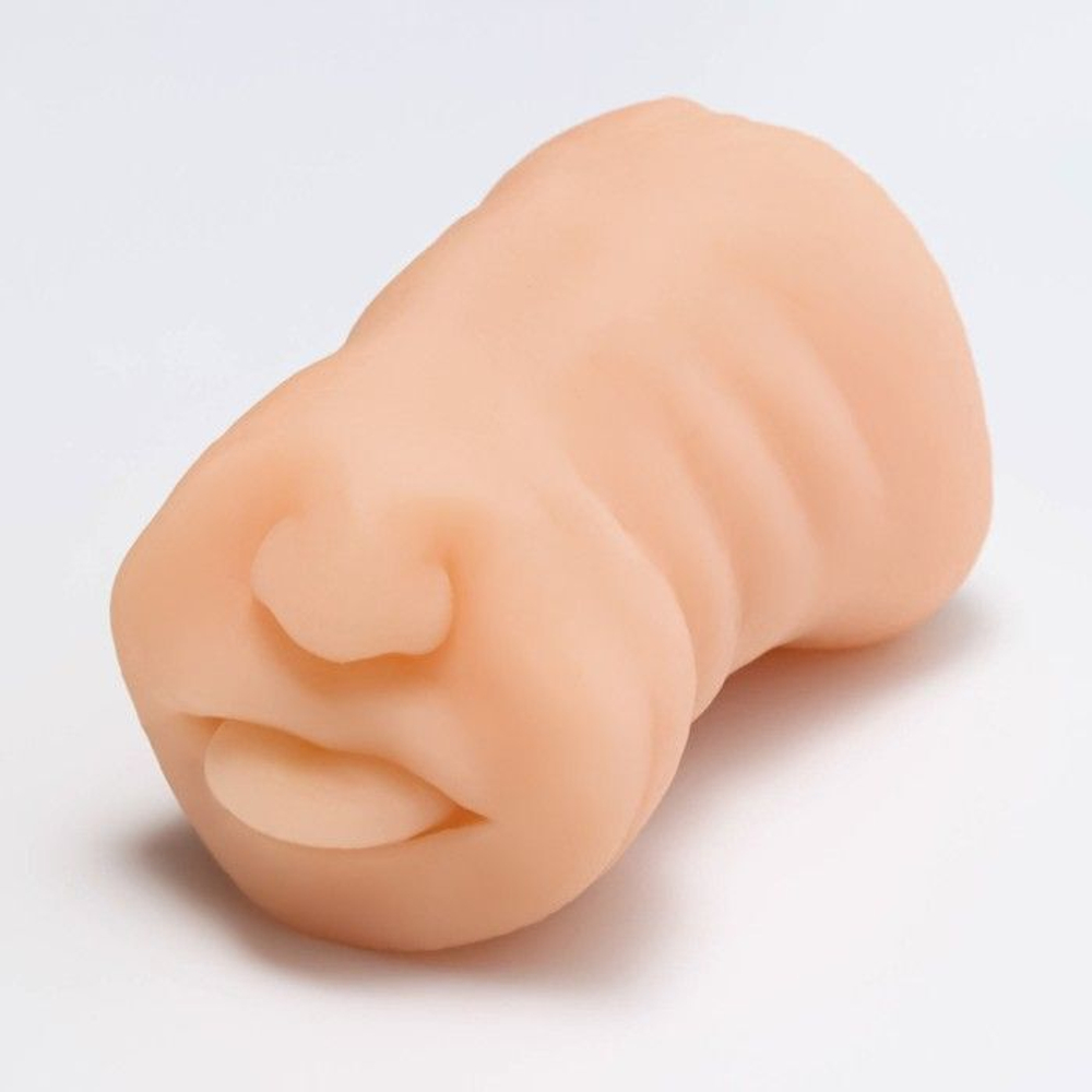 Двусторонний реалистичный мастурбатор Oral&Vaginal (Цвет: телесный)