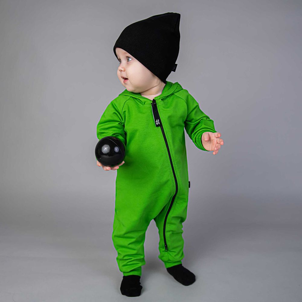Комбинезон с капюшоном "Bb team green" облегченный 0+