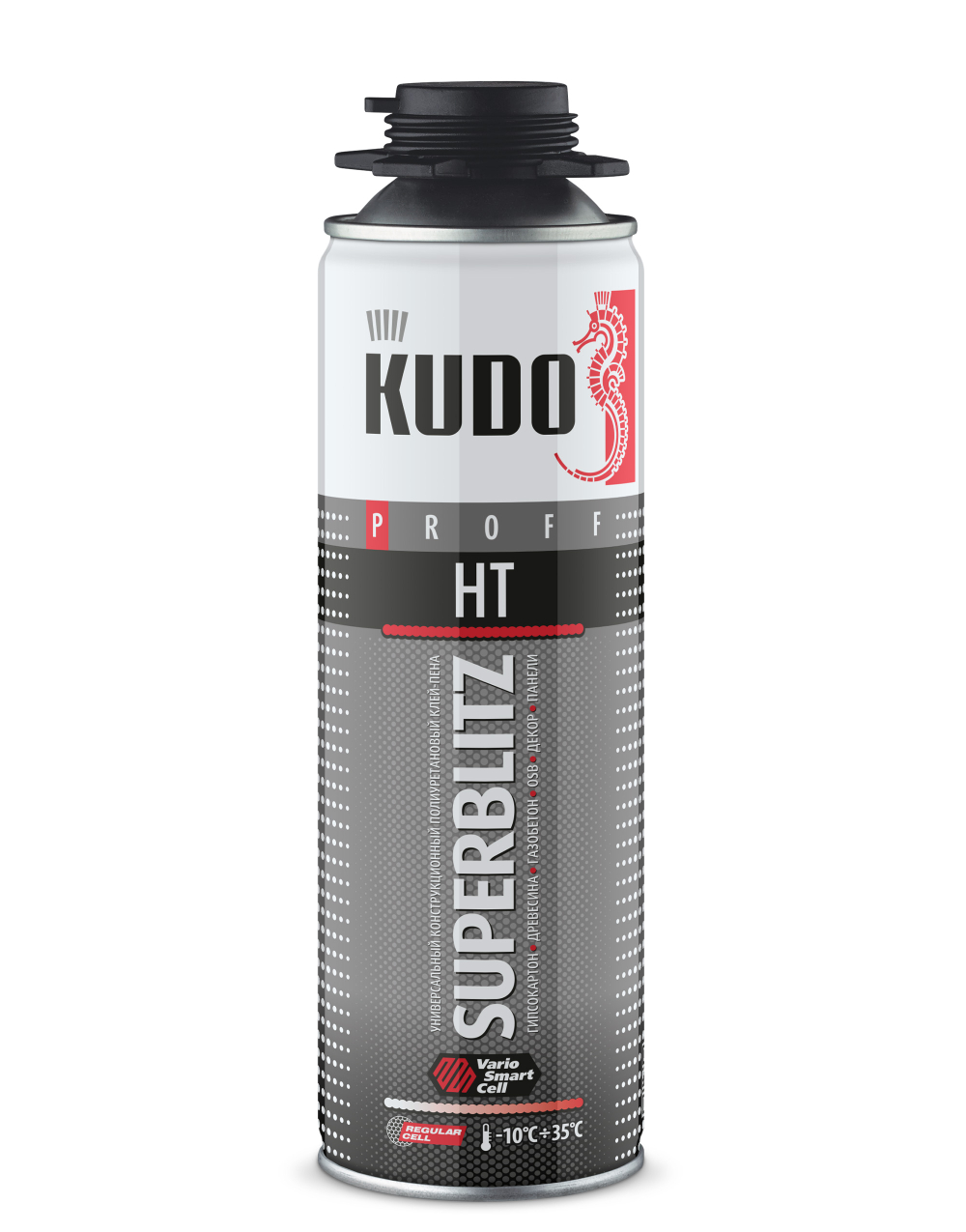Клей-пена KUDO BOND "Superblitz HT" конструкционный профессиональный всесезонный 650 мл