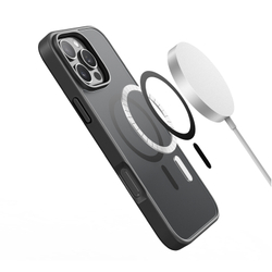 Прозрачный матовый чехол с черными рамками и с MagSafe от Dux Ducis для iPhone 16 Pro Max, серия Yind Series Case