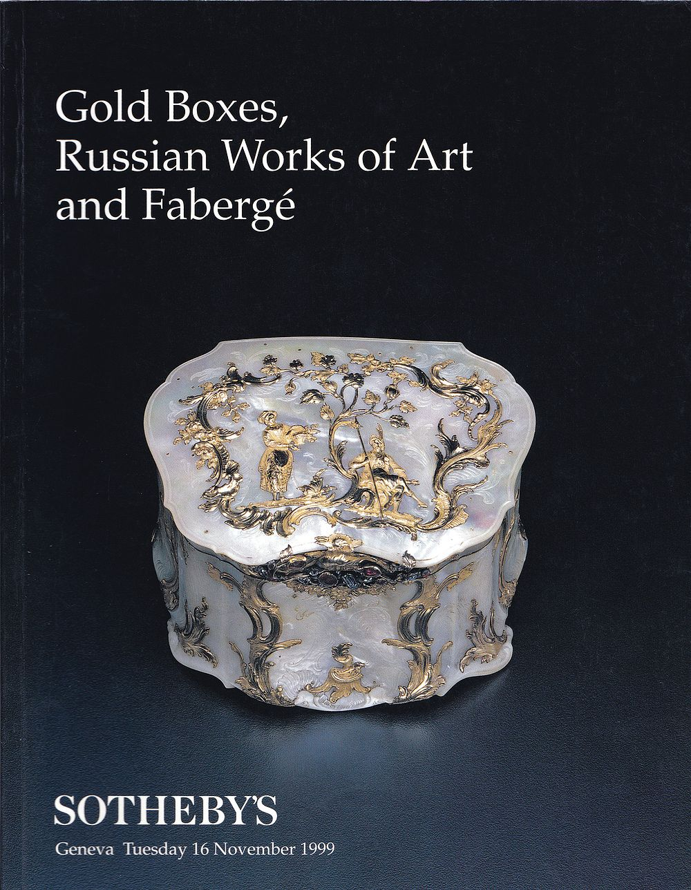 Каталог аукциона Sotheby's, Женева, Золотые шкатулки, русское декоративно-прикладное искусство и Фаберже от 16 ноября 1999 года