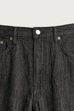 ZARA ЛЕГКИЕ ДЖИНСЫ REGULAR FIT, ЧЕРНЫЙ МЕЛАНЖ