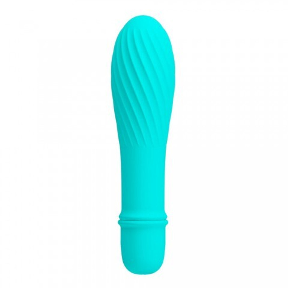 Мини вибратор "Solomon" 12,3 x 2,9 см. бирюзовый
