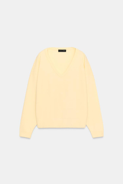 ZARA МЯГКИЙ ТРИКОТАЖНЫЙ СВИТЕР, ЖЕЛТЫЙ