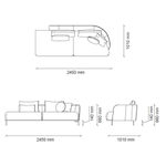 Лаунж прямой левый (H2) ENZA HOME SEOUL EH71616