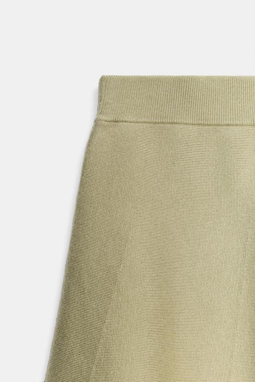 ZARA ТРИКОТАЖНАЯ МИНИ-ЮБКА, СВЕТЛО-БЕЖЕВЫЙ