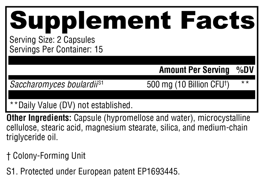 Saccharomycin® 10B 30 Capsules