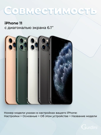 Чехол накладка iPhone 11 6.1" Gurdini силикон противоударный прозрачный