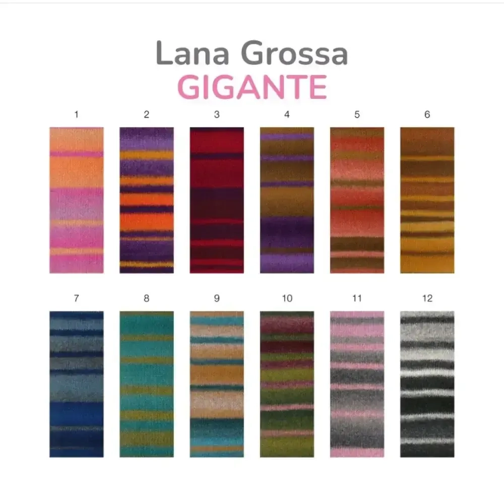 Lana Grossa Gigante - палитра цветов