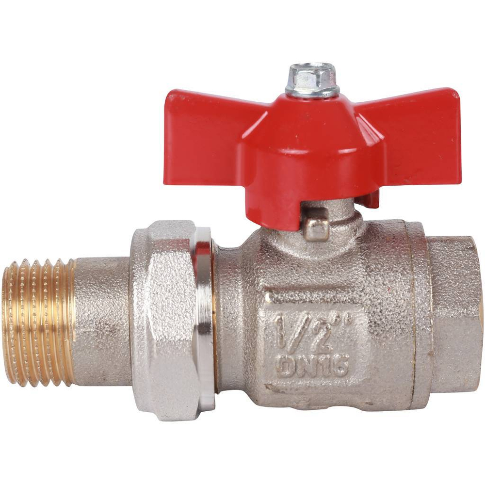 Кран шаровой ITAP IDEAL 1/2" с американкой (бабочка)