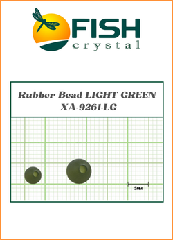 Бусины резиновые Fish Crystal для монтажа рыболовных оснасток Rubber Bead LIGHT GREEN XA-9261 №4 ( 5 упаковок )