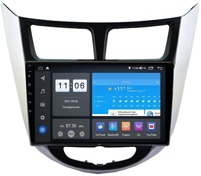 Магнитола для Hyundai Solaris 2010-2016 - AK476R9-MTK-LTE Android 10, SIM-слот