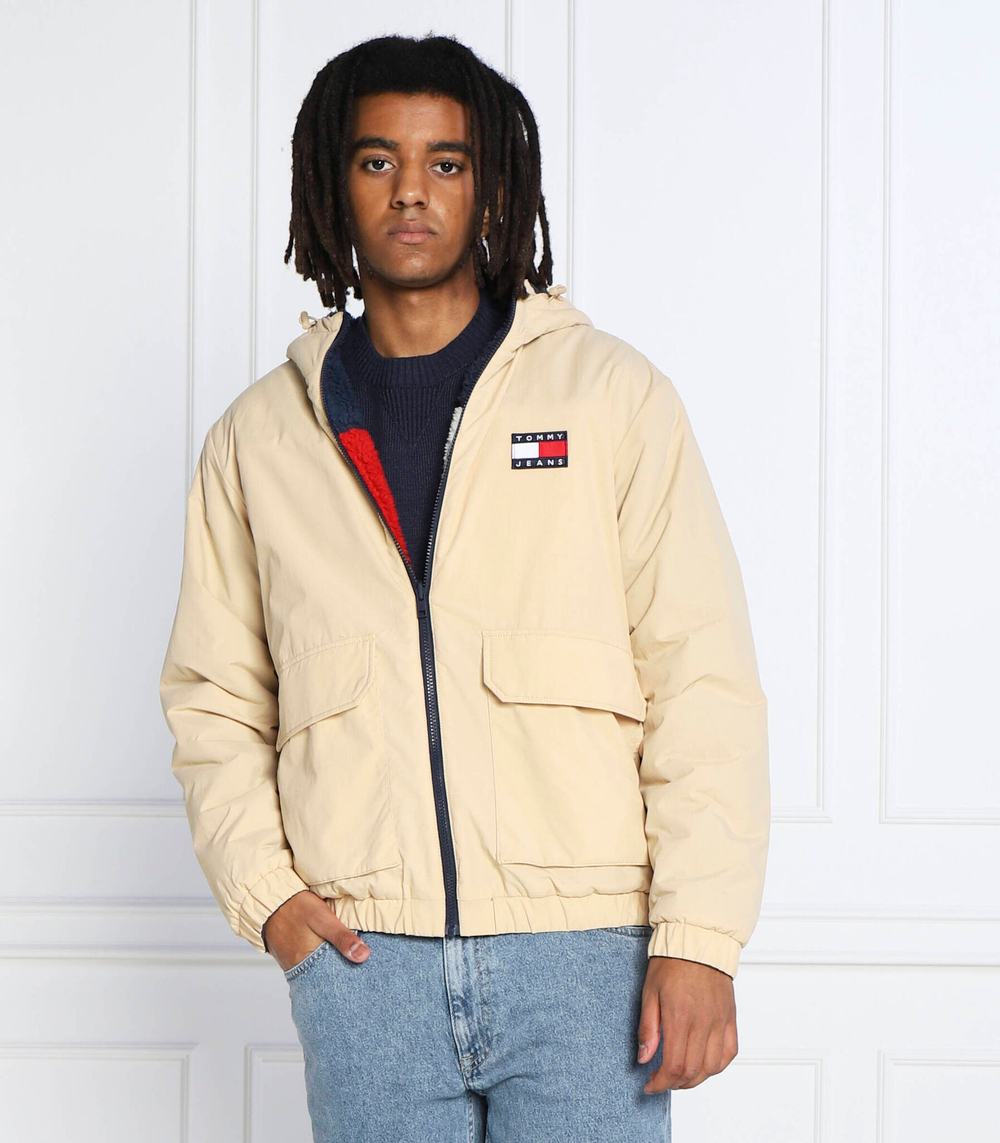 двухсторонняя куртка sherpa Tommy Jeans - бежевый(DM0DM14455)