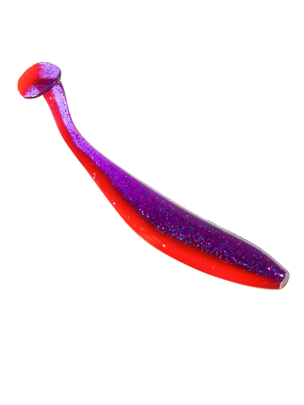 Приманка ZUB-IZI 185мм(7,3")-3шт, (цвет 021) фиолетовый верх - красный низ
