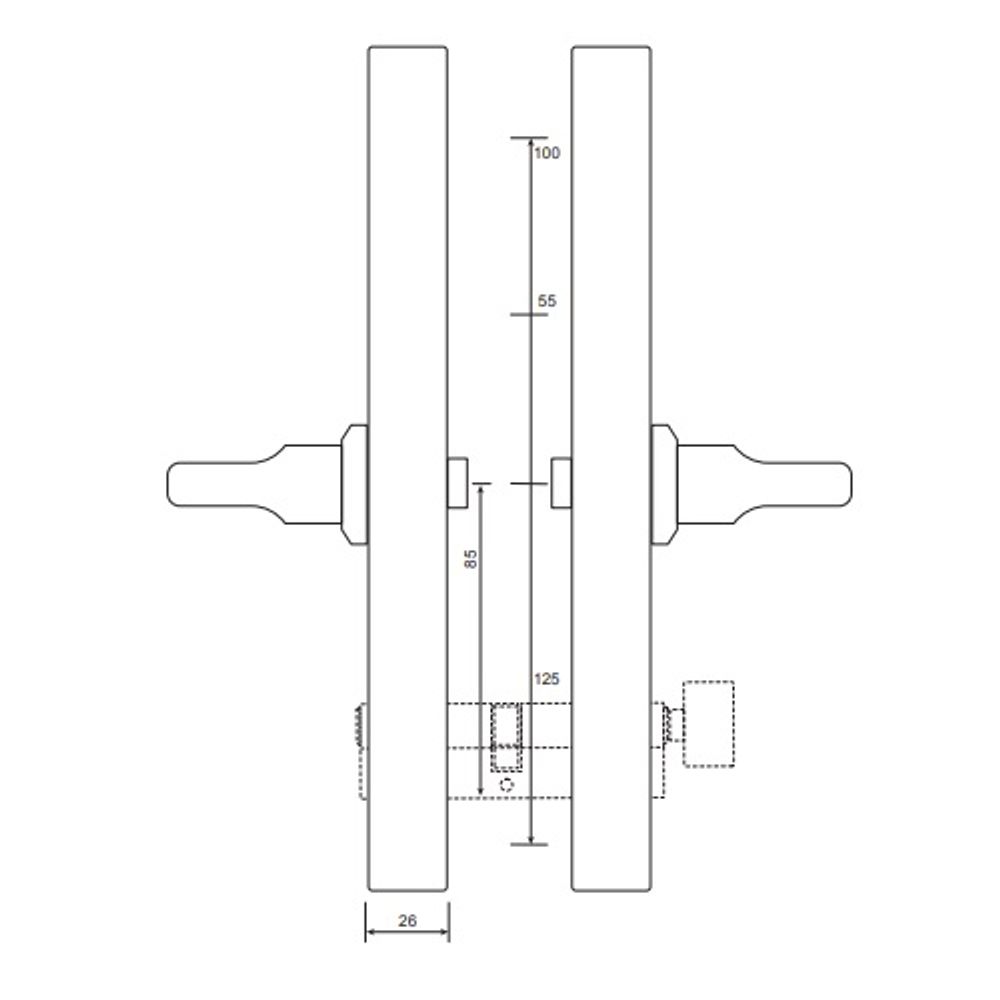 Замок электронный APECS X-Code S31B-C-(lock 85/60)-NIS/BL
