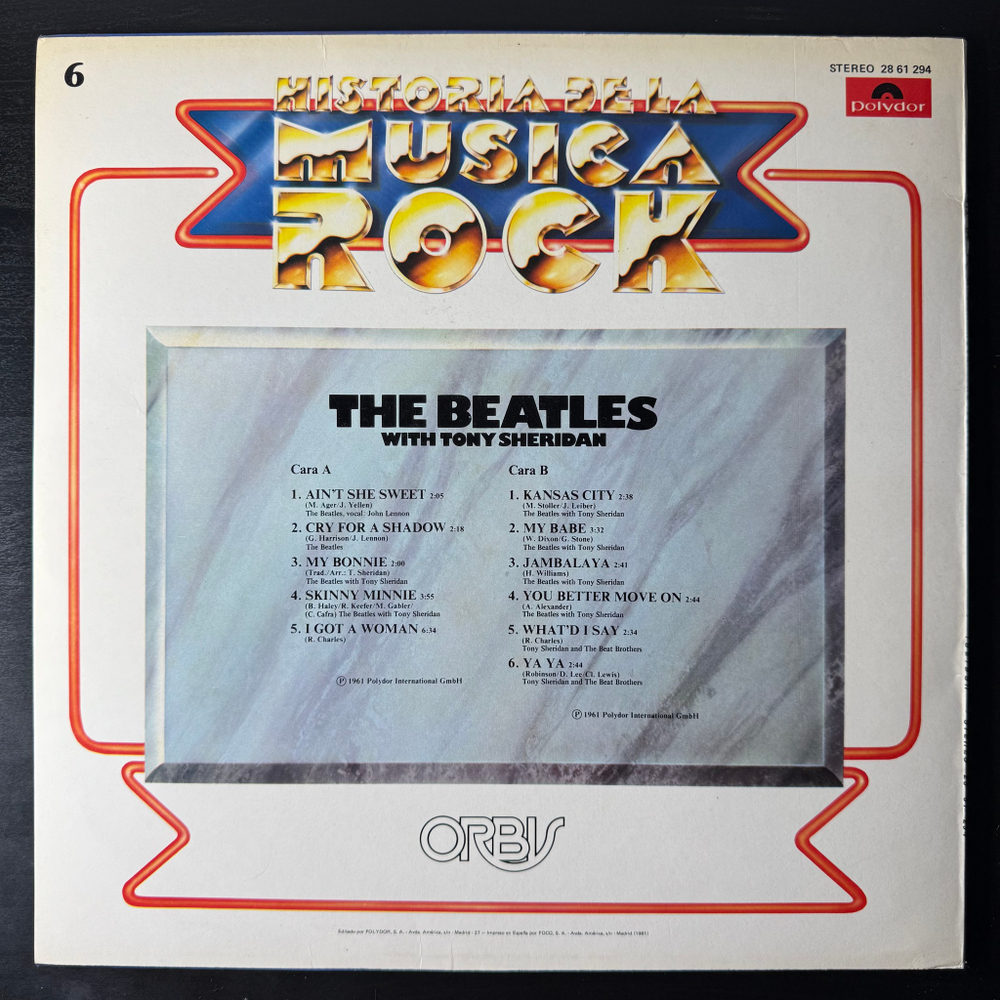 The Beatles With Tony Sheridan - The Beatles With Tony Sheridan (Испания 1981г.)
